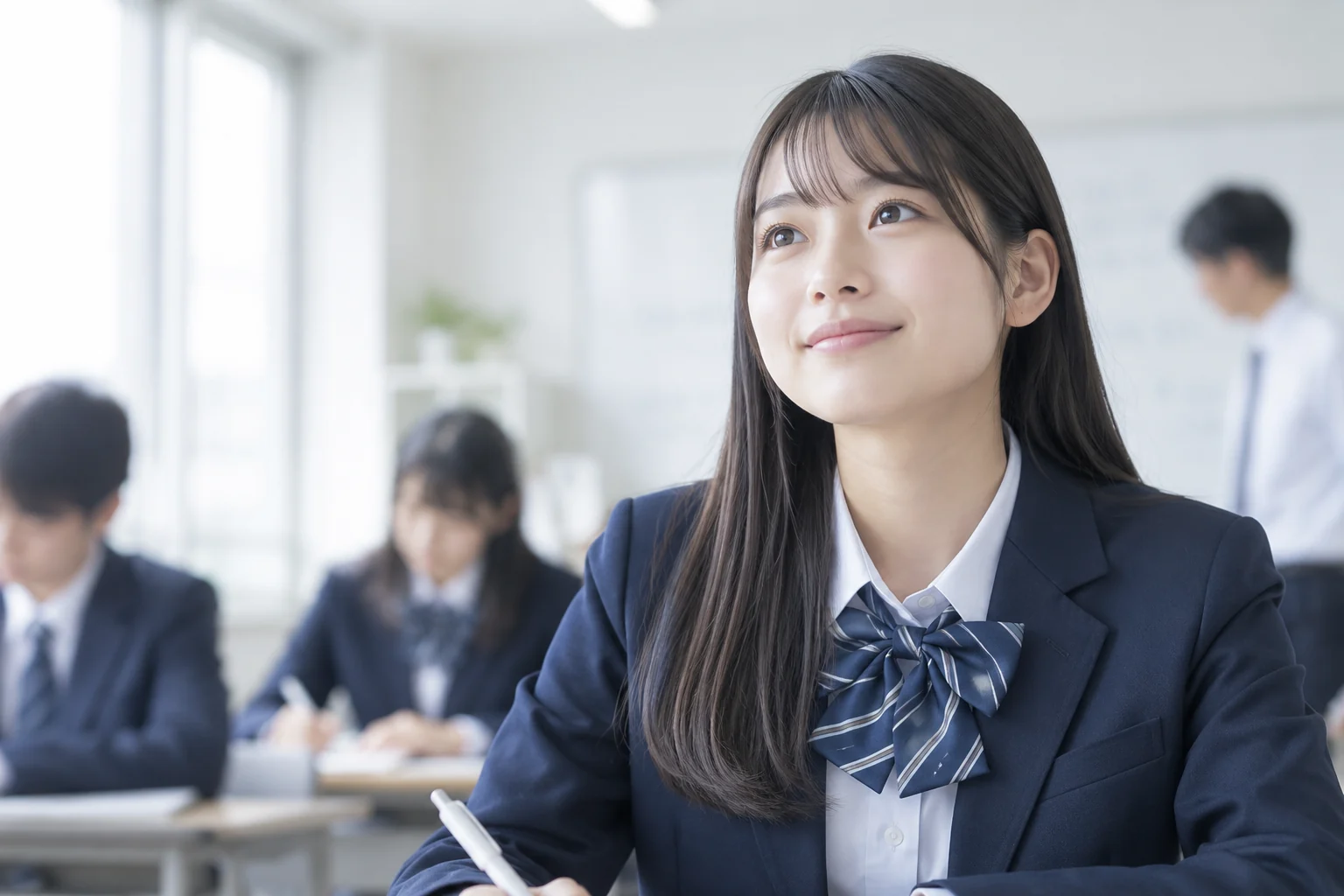 学習する高校生